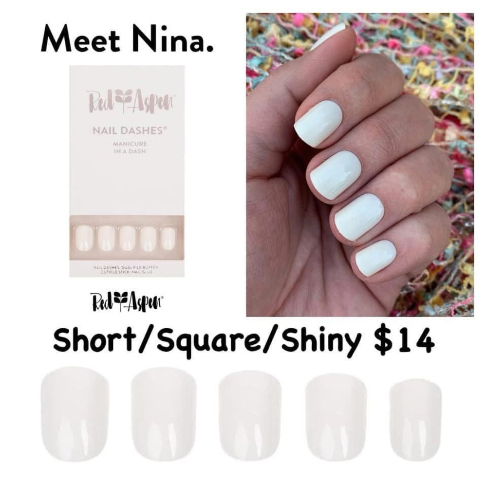Red Aspen Nail Dashes - Nina On Cloud 9 -  Press-On Nails